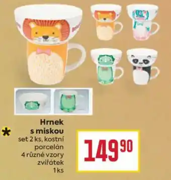 Billa Hrnek s miskou set 2 ks, kostní porcelán nabídka