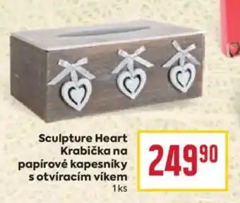 Billa Sculpture Heart Krabička na papírové kapesníky sotvíracím víkem nabídka