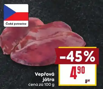 Billa Vepřová játra cena za nabídka