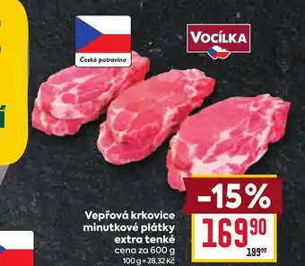 Billa Vepřová krkovice minutkové plátky nabídka