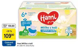 Tesco Hami Mlíčko s kaší, 4x 250 ml, dva druhy nabídka