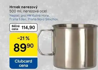 Tesco Hrnek nerezový 500 ml, nerezová ocel nabídka