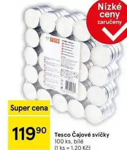 Tesco Tesco Čajové svíčky 100 ks, bílé nabídka