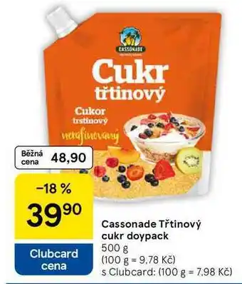 Tesco Cassonade Třtinový cukr doypack, 500 g nabídka