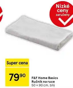 Tesco F&F Home Basics Ručník na ruce 50 x 90 cm, bílý nabídka