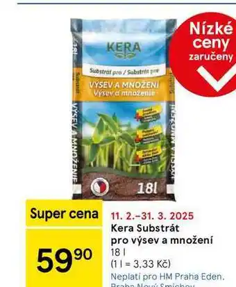 Tesco Kera Substrát pro výsev a množení, 18 l nabídka