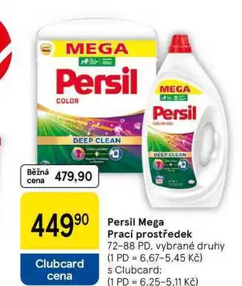 Tesco Persil Mega Prací prostředek, 72-88 PD, vybrané druhy nabídka