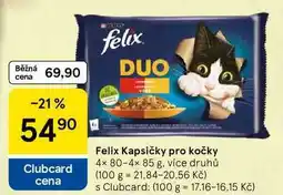 Tesco Felix Kapsičky pro kočky, 4x 85 g nabídka