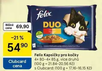 Tesco Felix Kapsičky pro kočky, 4x 85 g nabídka