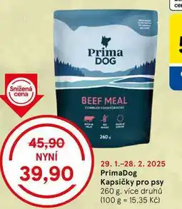 Tesco PrimaDog Kapsičky pro psy, 260 g, více druhů nabídka