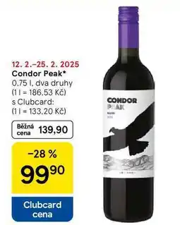 Tesco Condor Peak, 0.75 l, dva druhy nabídka