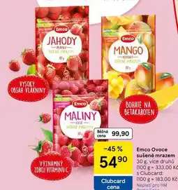 Tesco Emco Ovoce sušené mrazem, 30 g. více druhů nabídka