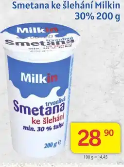 Kubík potraviny Smetana ke šlehání Milkin 30% nabídka