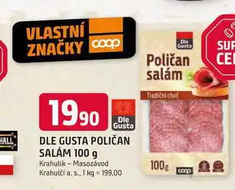 Trefa DLE GUSTA POLIČAN SALÁM 100 g nabídka