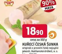 Trefa ČESKÁ ŠUNKA originál z prsnich řízků nejvyšší jakosti, 100g nabídka