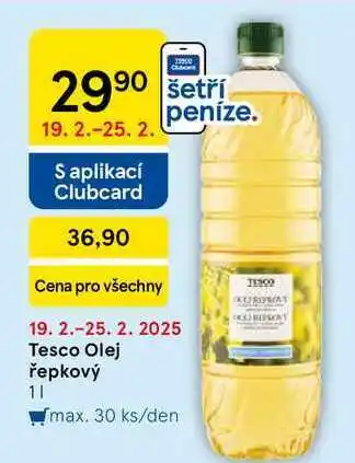 Tesco Tesco Olej řepkový, 1 l nabídka