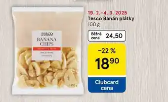 Tesco Tesco Banán plátky, 100 g nabídka