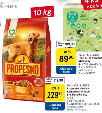 Tesco Propesko Vitalita Kompletní krmivo pro dospělé psy, 10 kg nabídka