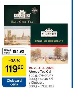 Tesco Ahmad Tea Čaj, 200 g, dva druhy nabídka