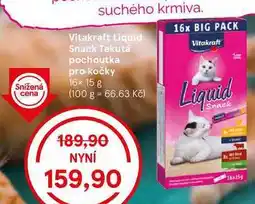 Tesco Vitakraft Liquid Snack Tekutá pochoutka pro kočky, 16× 15 g nabídka