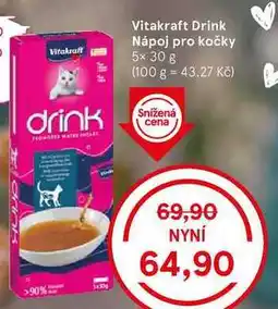 Tesco Vitakraft Drink Nápoj pro kočky, 5x 30 g nabídka