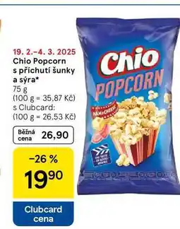 Tesco Chio Popcorn s příchutí šunky a sýra, 75 g nabídka