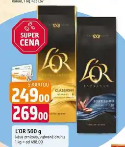 Trefa L'OR 500 g CLASSIQUE káva zrnková, vybrané druhy nabídka