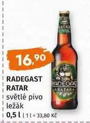 Trefa RADEGAST RATAR světlé pivo ležák 0,5l nabídka