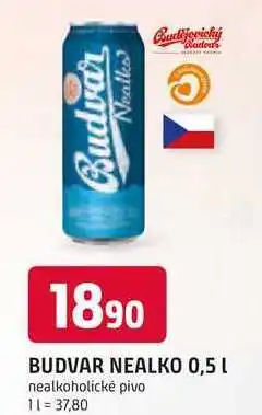 Trefa BUDVAR NEALKO 0,5 L nealkoholické pivo nabídka