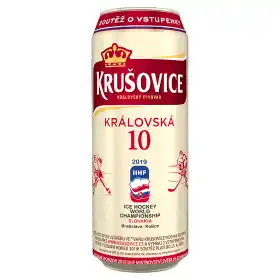 Trefa Krušovice 10°, světlé výčepní pivo (plechovka) 0.5l nabídka