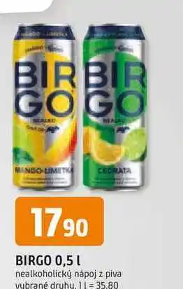 Trefa BIRGO 0,5 L nealkoholický nápoj nabídka