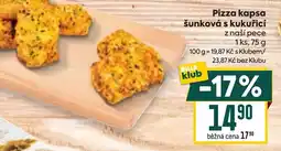 Billa Pizza kapsa šunková s kukuřicí nabídka