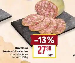 Billa Davelská šunková tlačenka nabídka