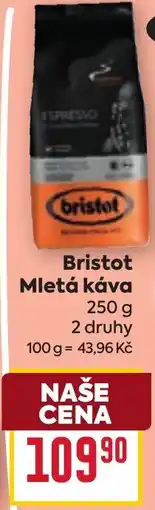 Billa Bristot Mletá káva nabídka