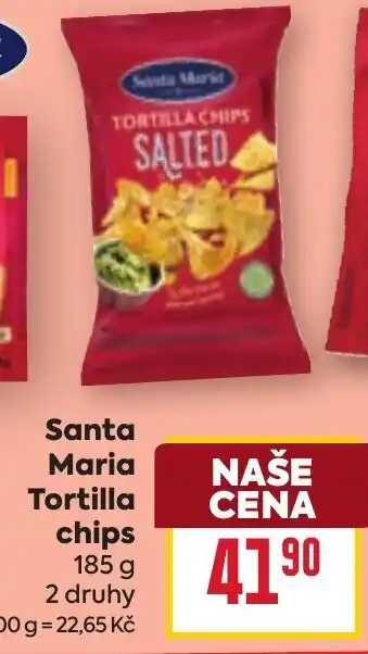 Billa Santa Maria Tortilla chips nabídka