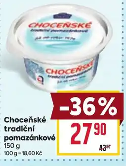 Billa Choceňské tradiční pomazánkové nabídka