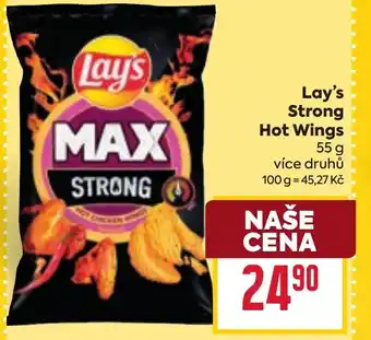 Billa Lay's Strong Hot Wings nabídka