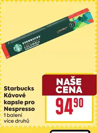 Billa Starbucks Κάνονέ kapsle pro Nespresso nabídka