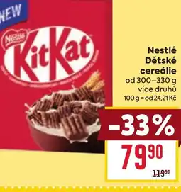 Billa Nestlé Dětské cereálie nabídka