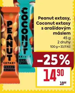 Billa Peanut extasy, Coconut extasy s arašídovým máslem nabídka