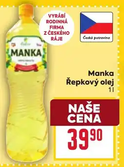 Billa Manka Řepkový olej nabídka