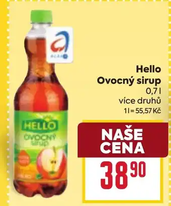 Billa Hello Ovocný sirup nabídka