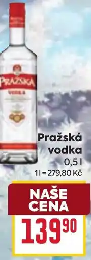 Billa Pražská vodka nabídka