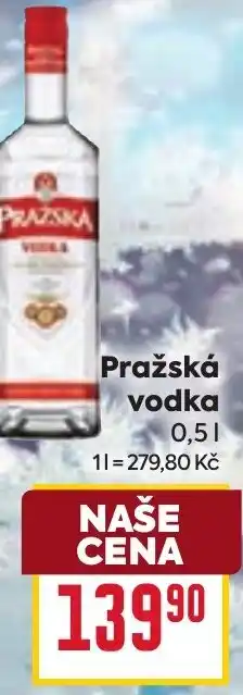 Billa Pražská vodka nabídka