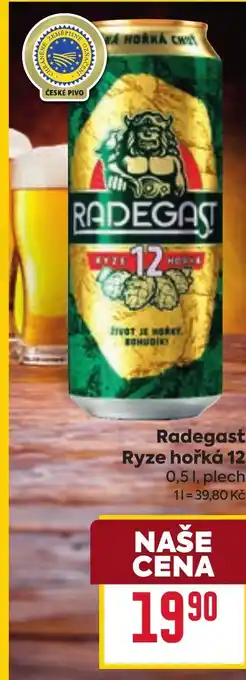 Billa Radegast Ryze hořká 12 nabídka