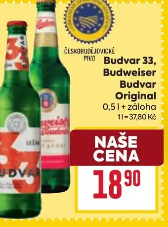 Billa Budvar 33, Budweiser Budvar Original nabídka