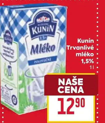 Billa Kunín Trvanlivé mléko 1,5% nabídka