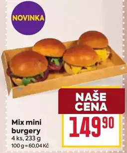 Billa Mix mini burgery nabídka