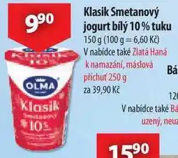 CBA Klasik Smetanový jogurt bílý 10% tuku, 150 g nabídka