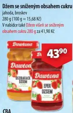 CBA Džem se sníženým obsahem cukru, 280 g nabídka